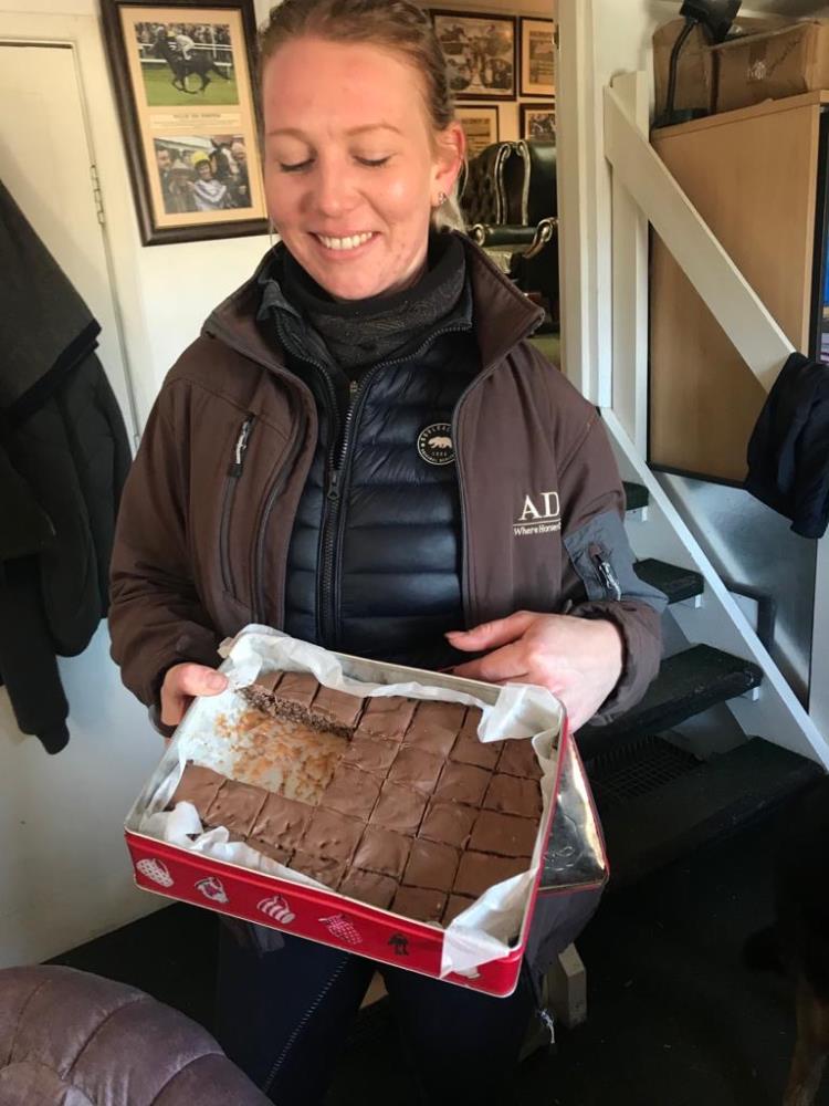 Our very own Mary Berry, Laura providing the goodies!