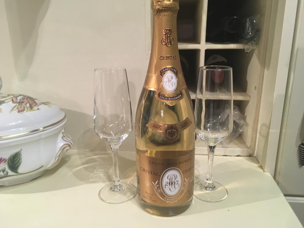 After the filly's win, we cracked open a smart bottle of champagne to celebrate. One of George's 70th presents. 
