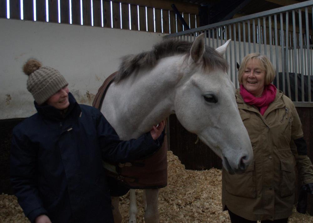Anna and Sandra Shewring with the Lethal Force colt 